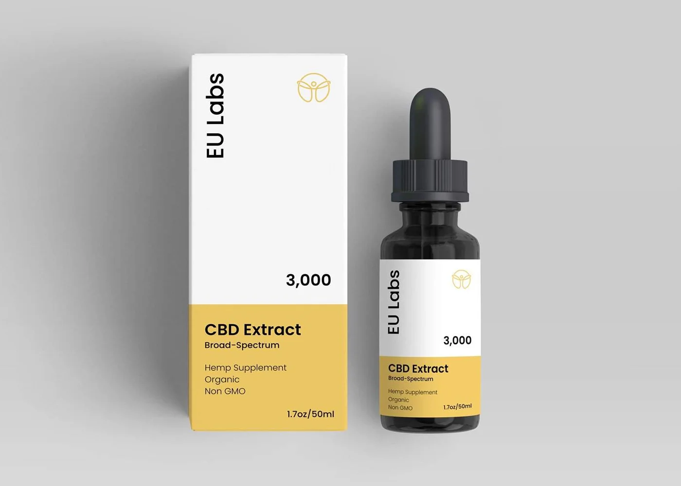 Amber dropper bottle of broad-spectrum CBD oil, 3000mg — CBD Oil Gold Coast