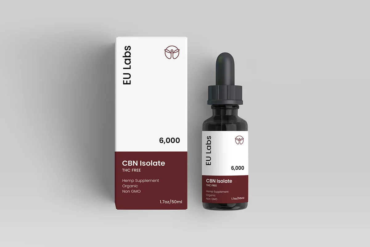 Amber dropper bottle of CBN isolate oil, 6000mg — CBD Oil Gold Coast